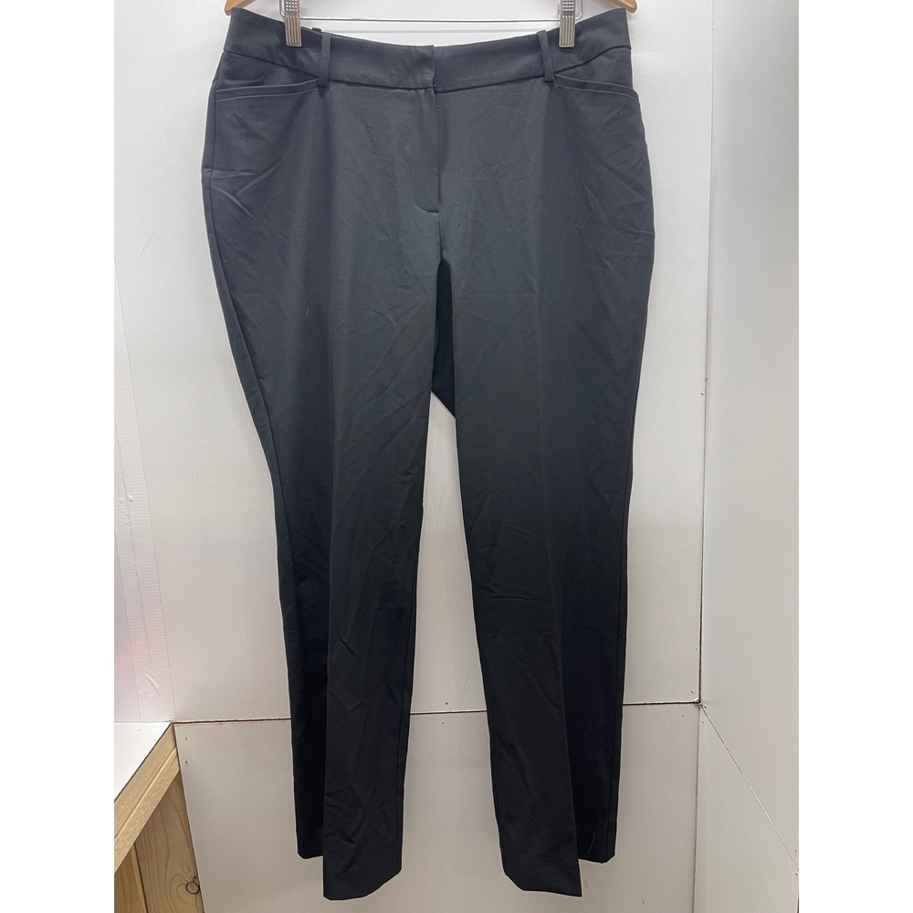 Liz Claiborne Audra Curvy Trouser Black Mid-Rise Dress Pants Size 14 NWT